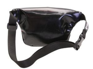 FUXIA AND BLACK WAIST BAG. MODEL FLEX MADE OF LORRY TARPAULIN. - Image 3