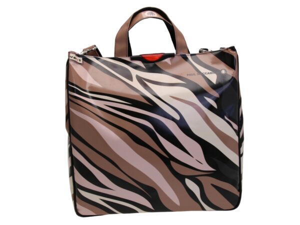 MAXI TOTE BAG WITH ANIMALIER FANTASY. MODEL AIRSTONE MADE OF LORRY TARPAULIN