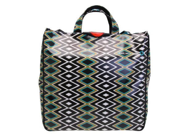 MAXI TOTE BAG WITH ETHNIC FANTASY. MODEL AIRSTONE MADE OF LORRY TARPAULIN