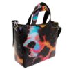 BLACK TOTE BAG WITH TIE DYE FANTASY. MODEL GLAM MADE OF LORRY TARPAULIN. - Image 3