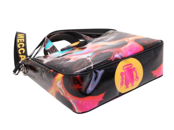 BLACK TOTE BAG WITH TIE DYE FANTASY. MODEL GLAM MADE OF LORRY TARPAULIN. - Image 4