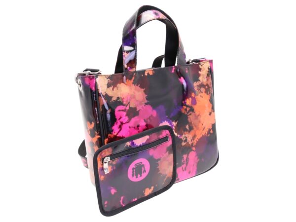 TOTE BAG WITH TIE DYE FANTASY. MODEL GLAM MADE OF LORRY TARPAULIN. - Image 2