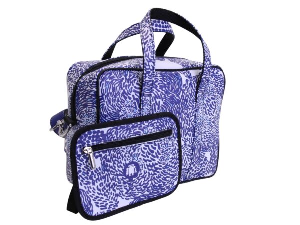 WHITE RECTANGULAR WOMEN'S BAG WITH FLORAL FANTASY. MODEL PINCA MADE OF HAMMERED SYNTHETIC LEATHER. - Image 3