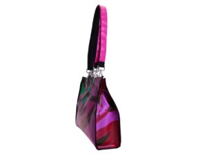 FUXIA SHOPPER BAG WITH FLORAL FANTASY. MODEL PEPE MADE OF LORRY TARPAULIN - Image 4