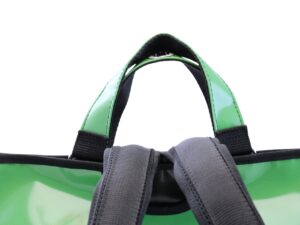 2 IN 1 BRIEFCASE AND BACKPACK DARK GREEN AND BLACK COLOURS. MODEL HYBRID MADE OF LORRY TARPAULIN. - Image 7