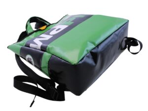 2 IN 1 BRIEFCASE AND BACKPACK DARK GREEN AND BLACK COLOURS. MODEL HYBRID MADE OF LORRY TARPAULIN. - Image 6