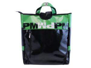 2 IN 1 BRIEFCASE AND BACKPACK DARK GREEN AND BLACK COLOURS. MODEL HYBRID MADE OF LORRY TARPAULIN. - Image 5