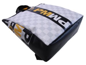 2 IN 1 BRIEFCASE AND BACKPACK WHITE AND GREY COLOURS. MODEL HYBRID MADE OF LORRY TARPAULIN. - Image 6