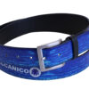 BLUE MEN'S BELT WITH TIE DYE MADE OF LORRY TARPAULIN
