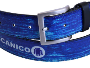 BLUE MEN'S BELT WITH TIE DYE MADE OF LORRY TARPAULIN - Image 4