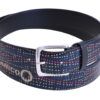 NAVY MEN'S BELT MADE OF LORRY TARPAULIN