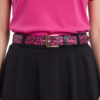 FUXIA AND BLACK WOMEN'S BELT MADE OF LORRY TARPAULIN - Image 4