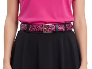 FUXIA AND BLACK WOMEN'S BELT MADE OF LORRY TARPAULIN - Image 4