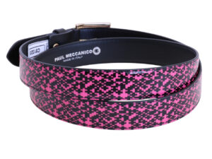 FUXIA AND BLACK WOMEN'S BELT MADE OF LORRY TARPAULIN - Image 2