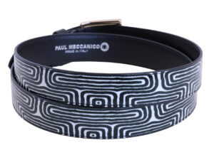 BLACK AND WHITE WOMEN'S BELT MADE OF LORRY TARPAULIN - Image 2