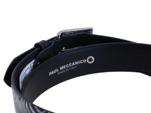 BLACK AND WHITE MEN'S BELT WITH ANIMALIER FANTASY MADE OF LORRY TARPAULIN - Image 3