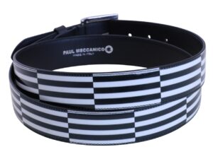 BLACK AND WHITE MEN'S BELT MADE OF LORRY TARPAULIN - Image 2