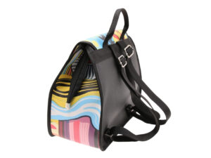 WOMEN'S "BACKPACK" WITH POP FANTASY. MODEL PULP MADE OF HAMMERED VEGAN LEATHER. - Image 4