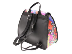 WOMEN'S "BACKPACK" WITH POP FANTASY. MODEL PULP MADE OF HAMMERED VEGAN LEATHER. - Image 3