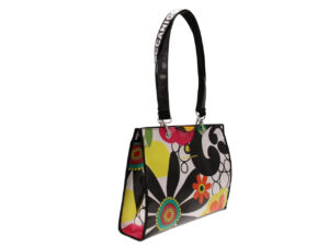 MULTICOLOR SHOPPER BAG WITH FLORAL FANTASY. MODEL PEPE MADE OF LORRY TARPAULIN - Image 2