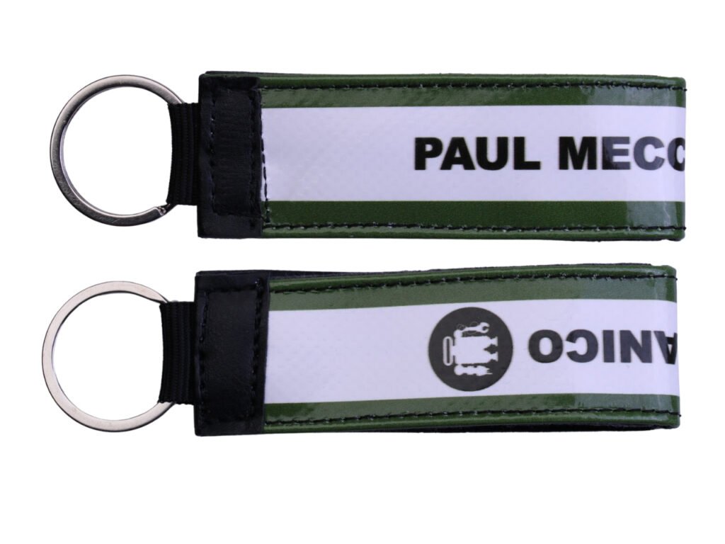 ORGANIZZATORE DI CHIAVI DI COLORE VERDE SCURO E BIANCO.