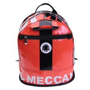 ZAINO ROSSO MODELLO SUPERINO REALIZZATO CON TELONI DI CAMION. - Edizione limitata Paul Meccanico