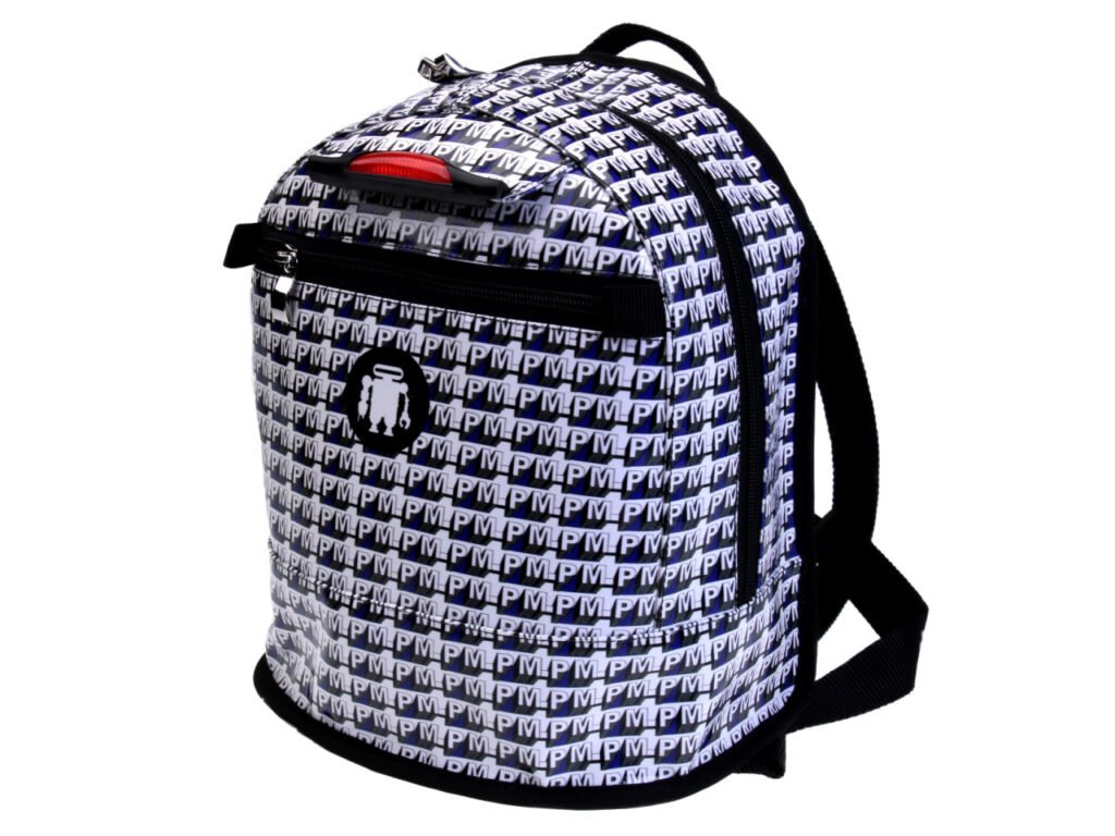 ZAINO BIANCO, GRIGIO E ROYAL. MODELLO SUPERINO IN TELONE DA CAMION. - Edizione limitata Paul Meccanico