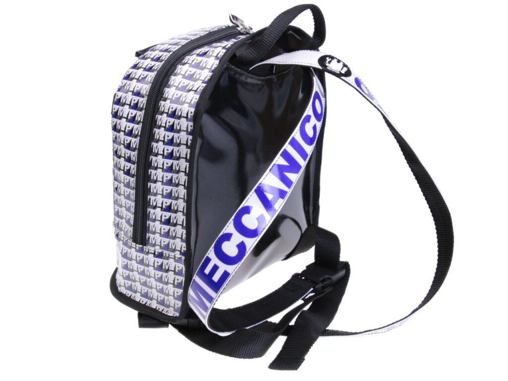 ZAINO BIANCO, GRIGIO E ROYAL. MODELLO SUPERINO IN TELONE DA CAMION. - Edizione limitata Paul Meccanico