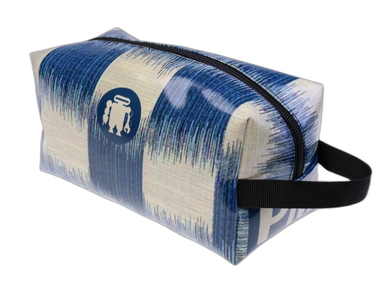 ...BEAUTY CASE BLU E BIANCO CON EFFETTO "JEANS"
