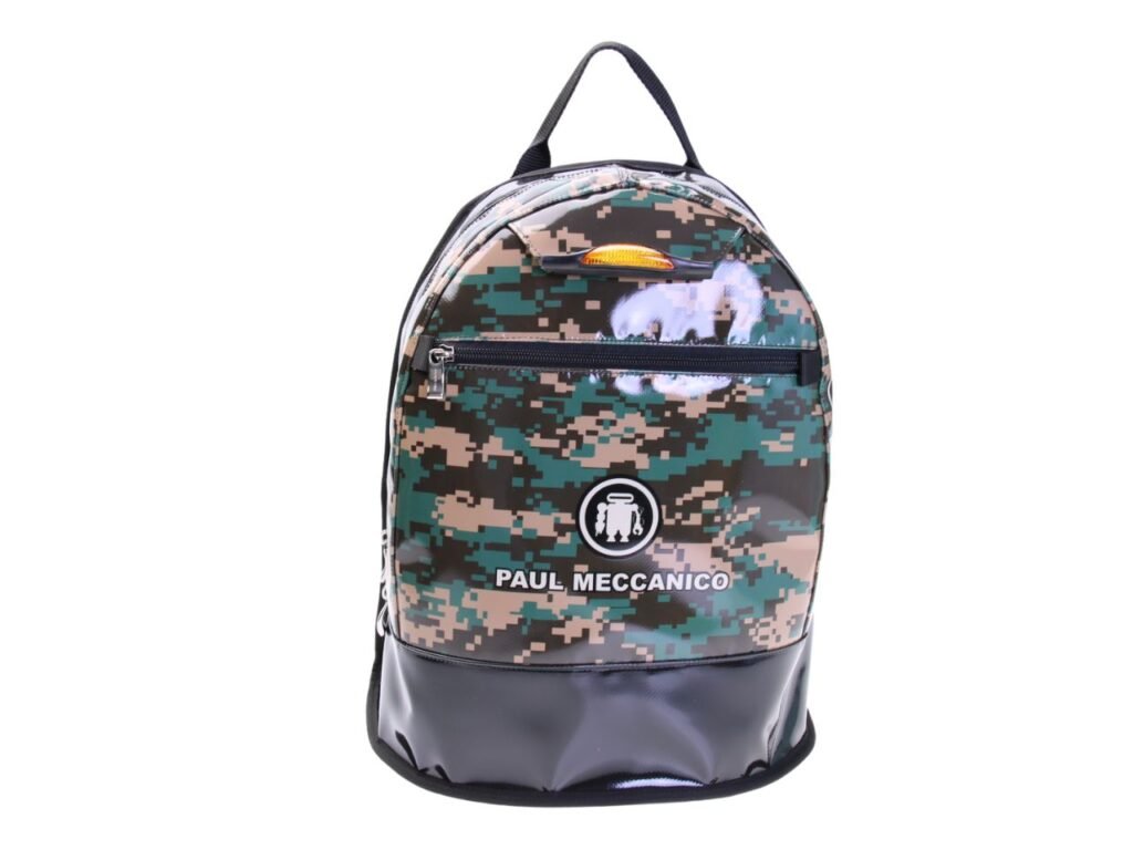 ZAINO FANTASIA MIMETICA CON EFFETTO PIXEL. MODELLO SUPER REALIZZATO CON TELONI DI CAMION.