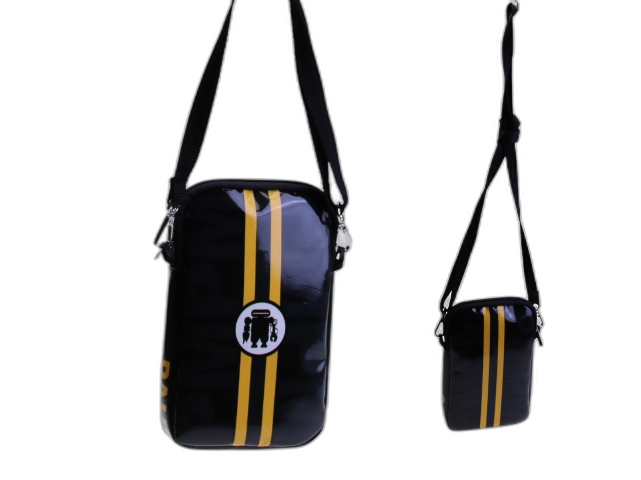 ....BORSA PER CELLULARE NERA E GIALLA.