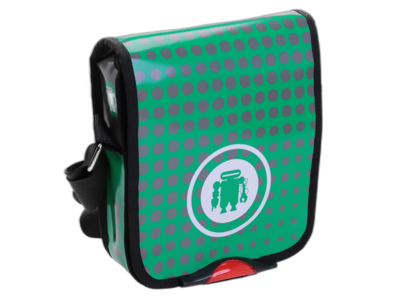 BORSA CROSSBODY VERDE FANTASIA POIS. MODELLO MIPOK IN TELONE DA CAMION.