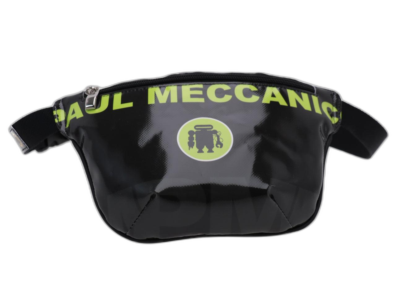 MARSUPIO NERO E VERDE FLUORESCENTE. MODELLO FLEX REALIZZATO CON TELONE DA CAMION. - Edizione limitata Paul Meccanico