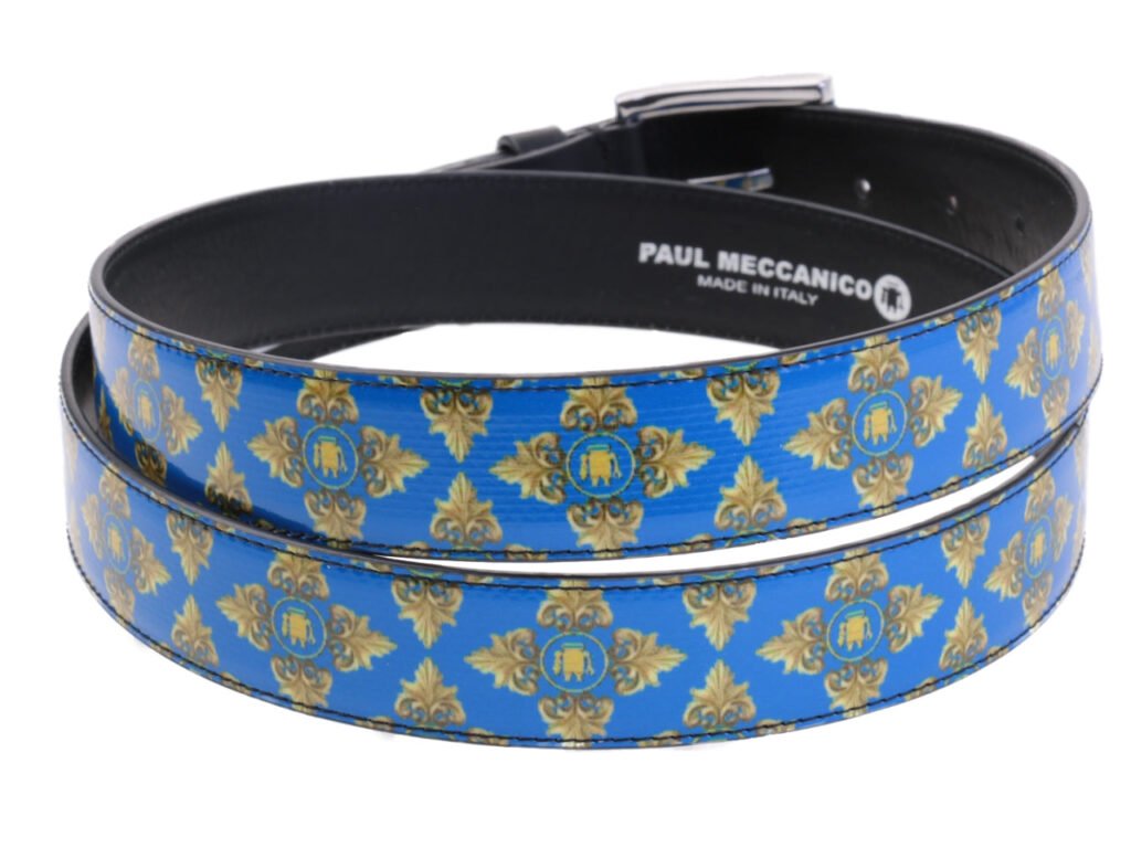 CINTURA DA DONNA BLU CON FANTASIA LIBERTY IN TELONE DA CAMION.