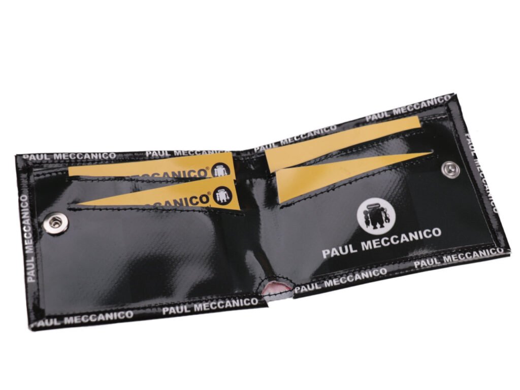 MEN'S WALLET DARK GREEN WITH CHESS FANTASY. MODEL CRIK MADE OF LORRY TARPAULIN. - Limited Edition Paul Meccanico