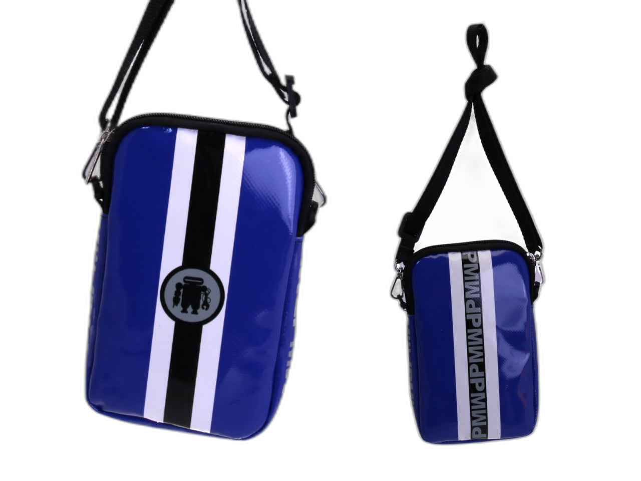 '- BORSA PER CELLULARE BLU E BIANCA.