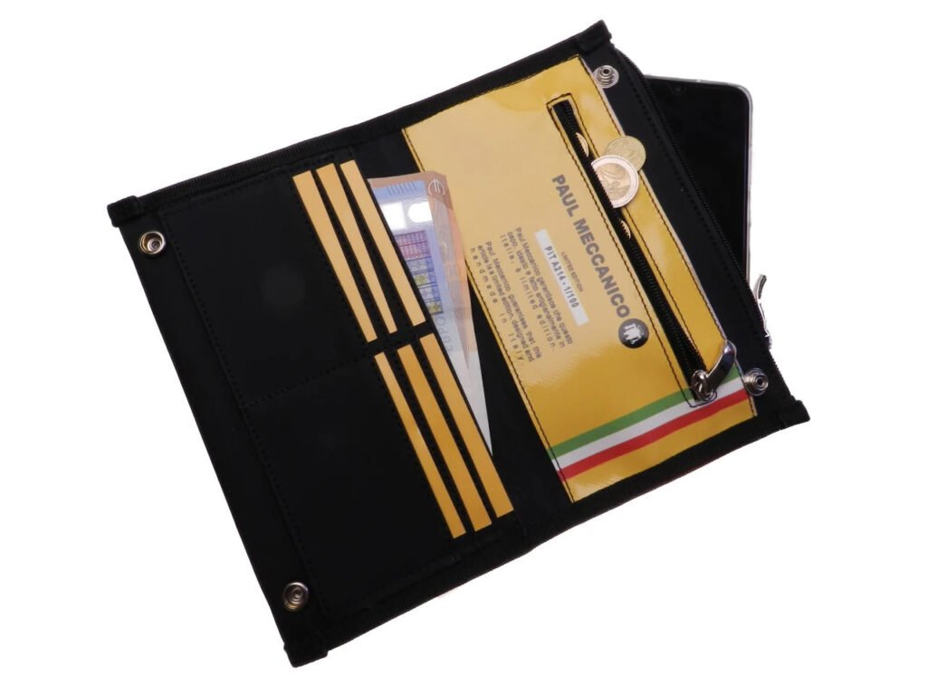 LARGE WOMEN'S WALLET CHESS FANTASY "SLOT MACHINE". MODEL PIT MADE OF LORRY TARPAULIN. - Limited Edition Paul Meccanico