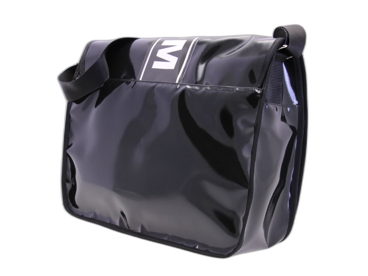 BORSA MESSENGER NERA. MODELLO SPOT IN TELONE DA CAMION.