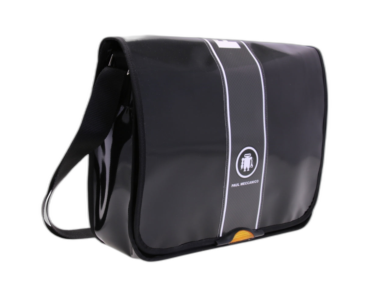 BORSA MESSENGER NERA. MODELLO SPOT IN TELONE DA CAMION.