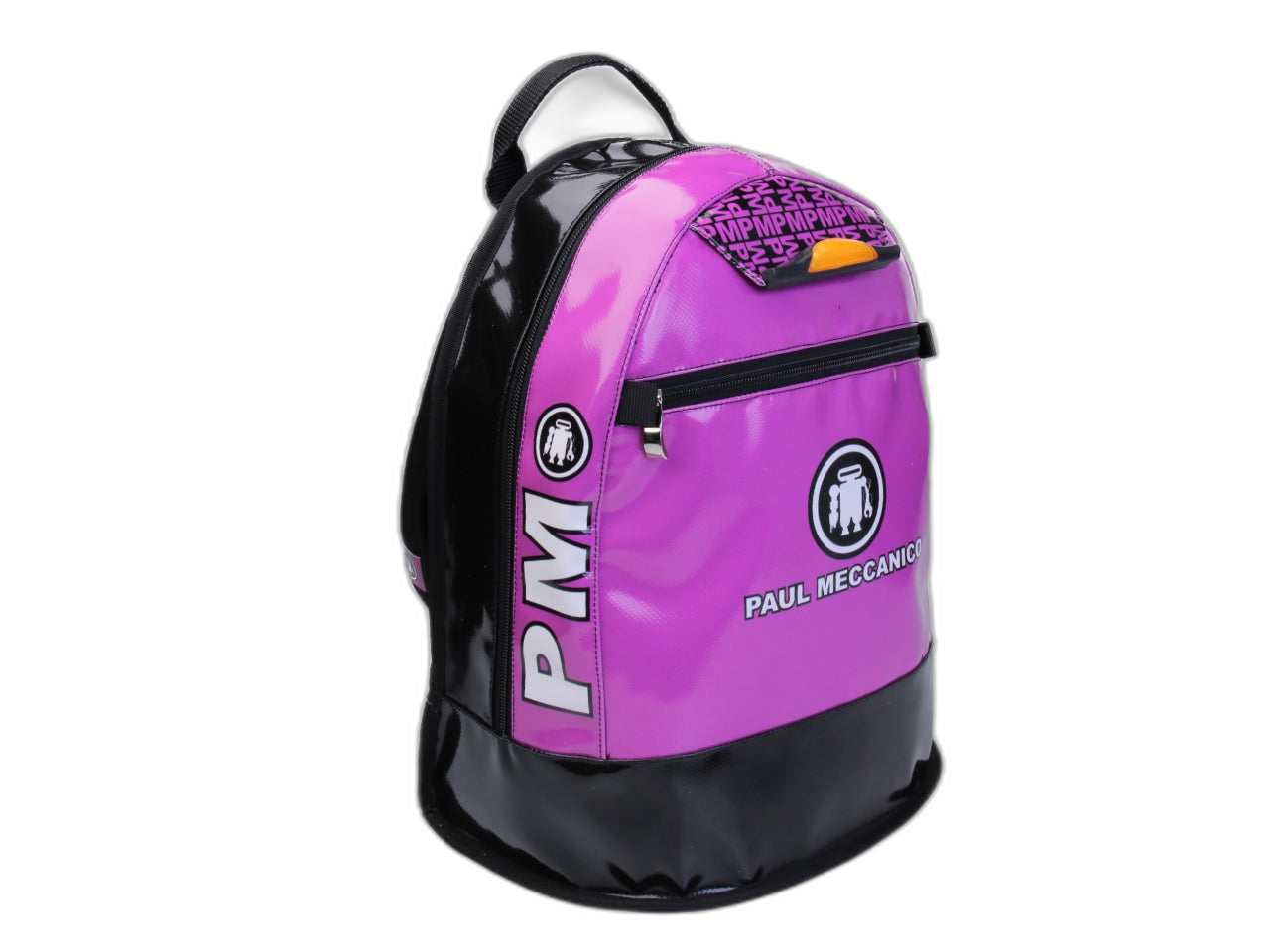 ZAINO FUCSIA E NERO PAUL MECCANICO. MODELLO SUPER REALIZZATO CON TELONI DI CAMION. - Edizione Limitata Paul Meccanico
