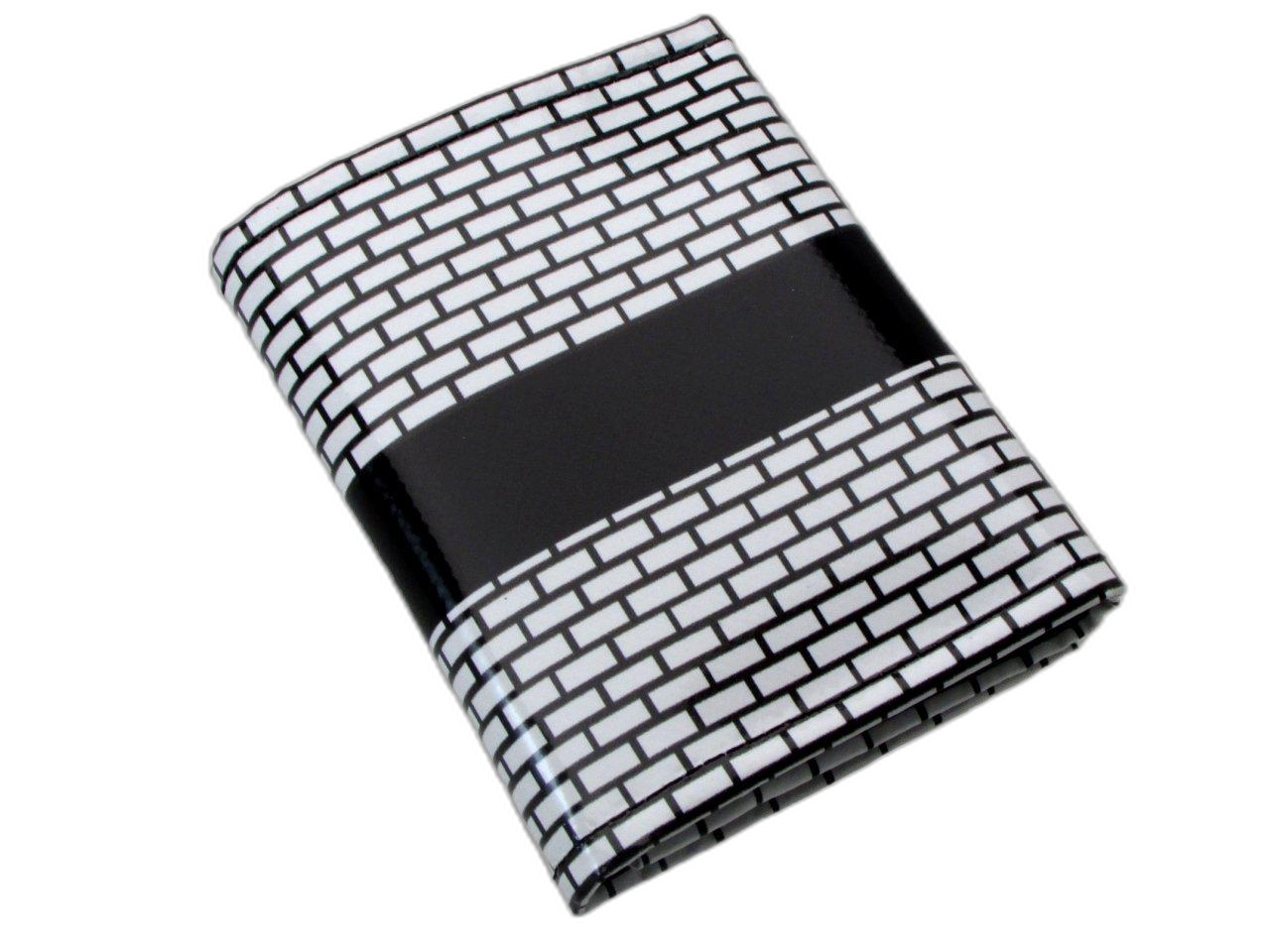 PORTAFOGLIO UNISEX NEI COLORI BIANCO E NERO. MODELLO TREK REALIZZATO CON TELONI DI CAMION. - Edizione limitata Paul Meccanico