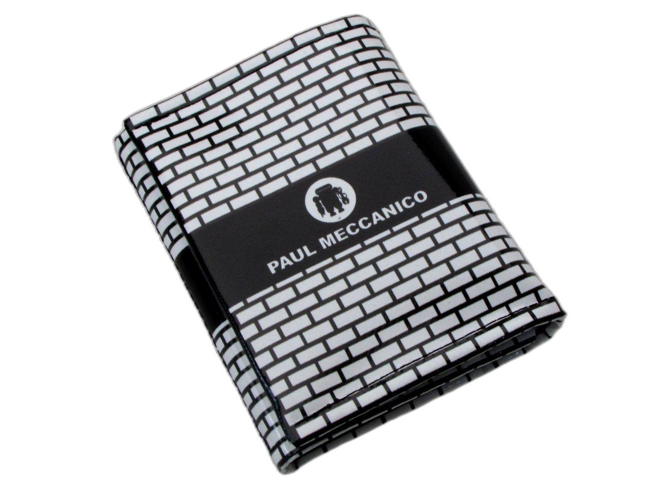 PORTAFOGLIO UNISEX NEI COLORI BIANCO E NERO. MODELLO TREK REALIZZATO CON TELONI DI CAMION. - Edizione limitata Paul Meccanico