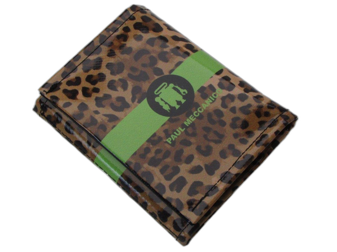 PORTAFOGLIO DONNA MARRONE E BEIGE COLORI FANTASIA ANIMALIER. MODELLO TREK REALIZZATO CON TELONI DI CAMION. - Paul Meccanico