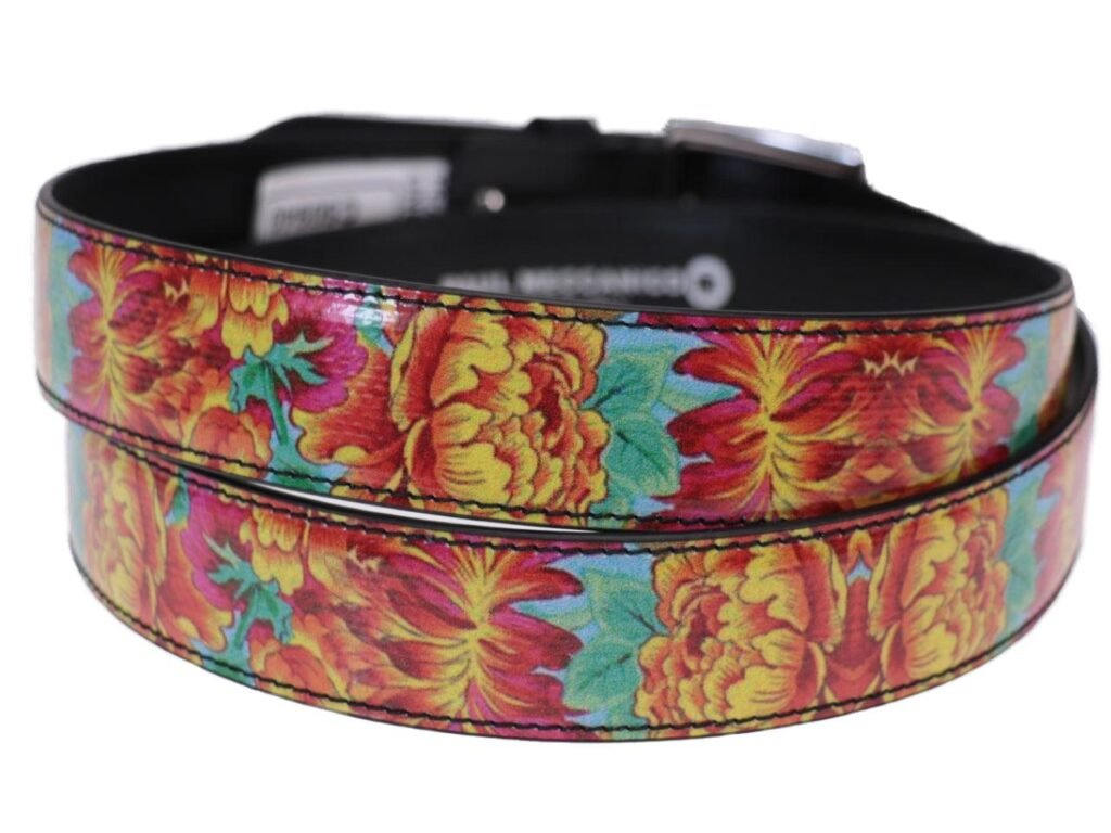 CINTURA DA DONNA FANTASIA FLOREALE IN TELONE DI CAMION. - Pezzi unici Paul Meccanico
