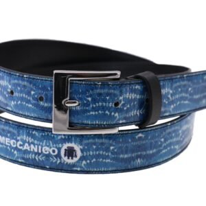 CINTURA DONNA AZZURRA FANTASIA MAJOLICA FATTA DI LORRY TARPAULIN - Pezzi unici Paul Meccanico