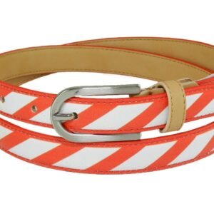 CINTURA DA DONNA PAUL MECCANICO. COLORI BIANCO E ROSSO CON FANTASIA GEOMETRICA. - Pezzi unici Paul Meccanico