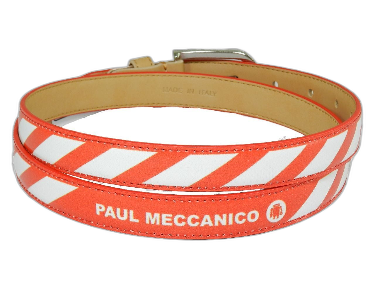 CINTURA DA DONNA PAUL MECCANICO. COLORI BIANCO E ROSSO CON FANTASIA GEOMETRICA. - Pezzi unici Paul Meccanico