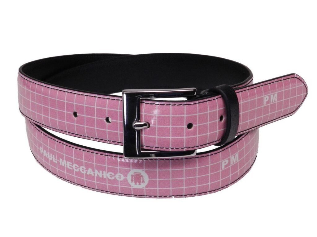 CINTURA ROSA DA DONNA PAUL MECCANICO IN TARPAULINO DI LORRY - Pezzi unici Paul Meccanico