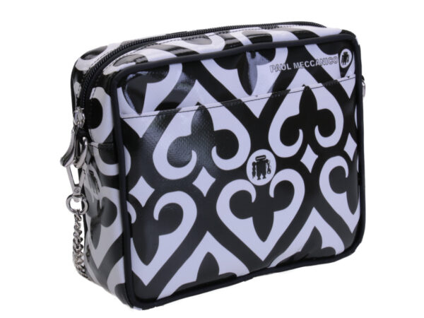 CLUTCH BLACK AND WHITE. PARK MODEL MADE OF LORRY TARPAULIN.