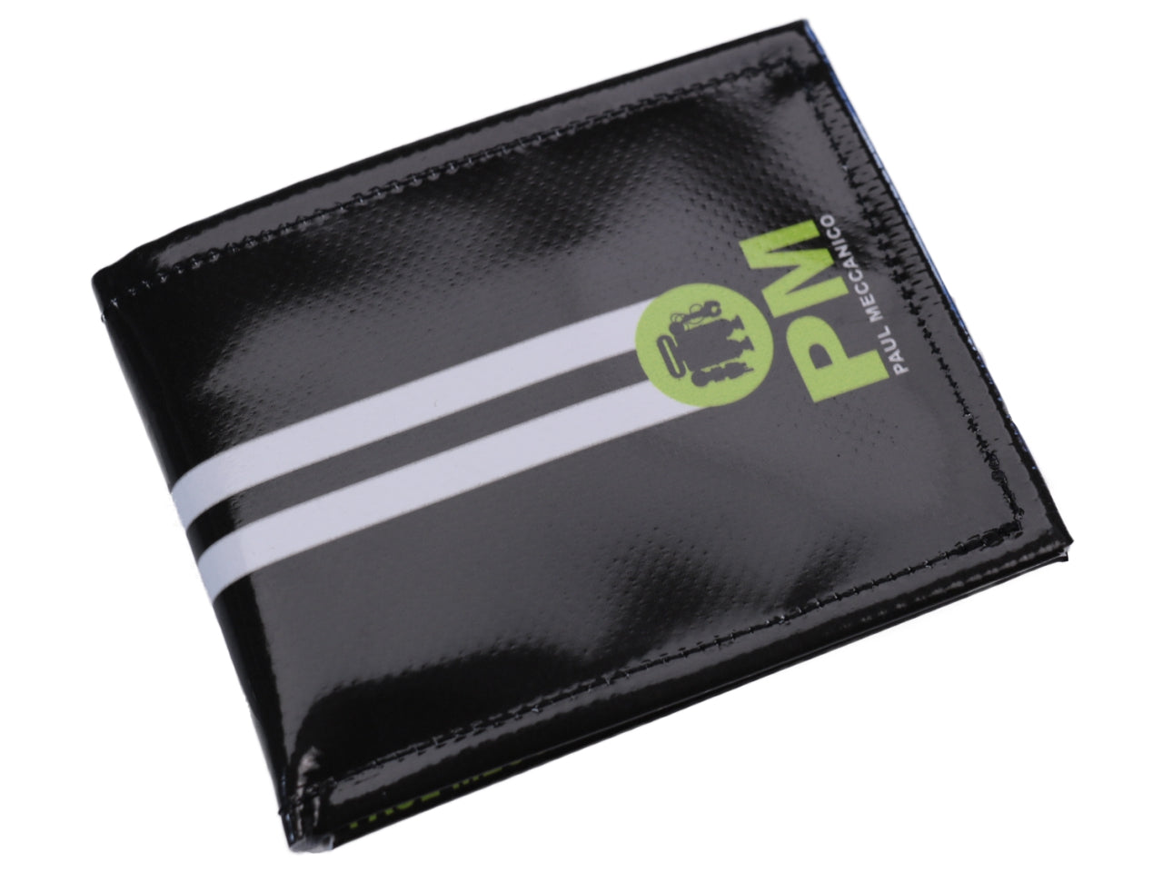 MEN'S WALLET BLACK FOREST AND WHITE. MODEL CRIK MADE OF LORRY TARPAULIN.